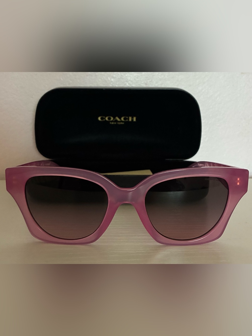 COACH Pink Gradient Frame Sunglasses